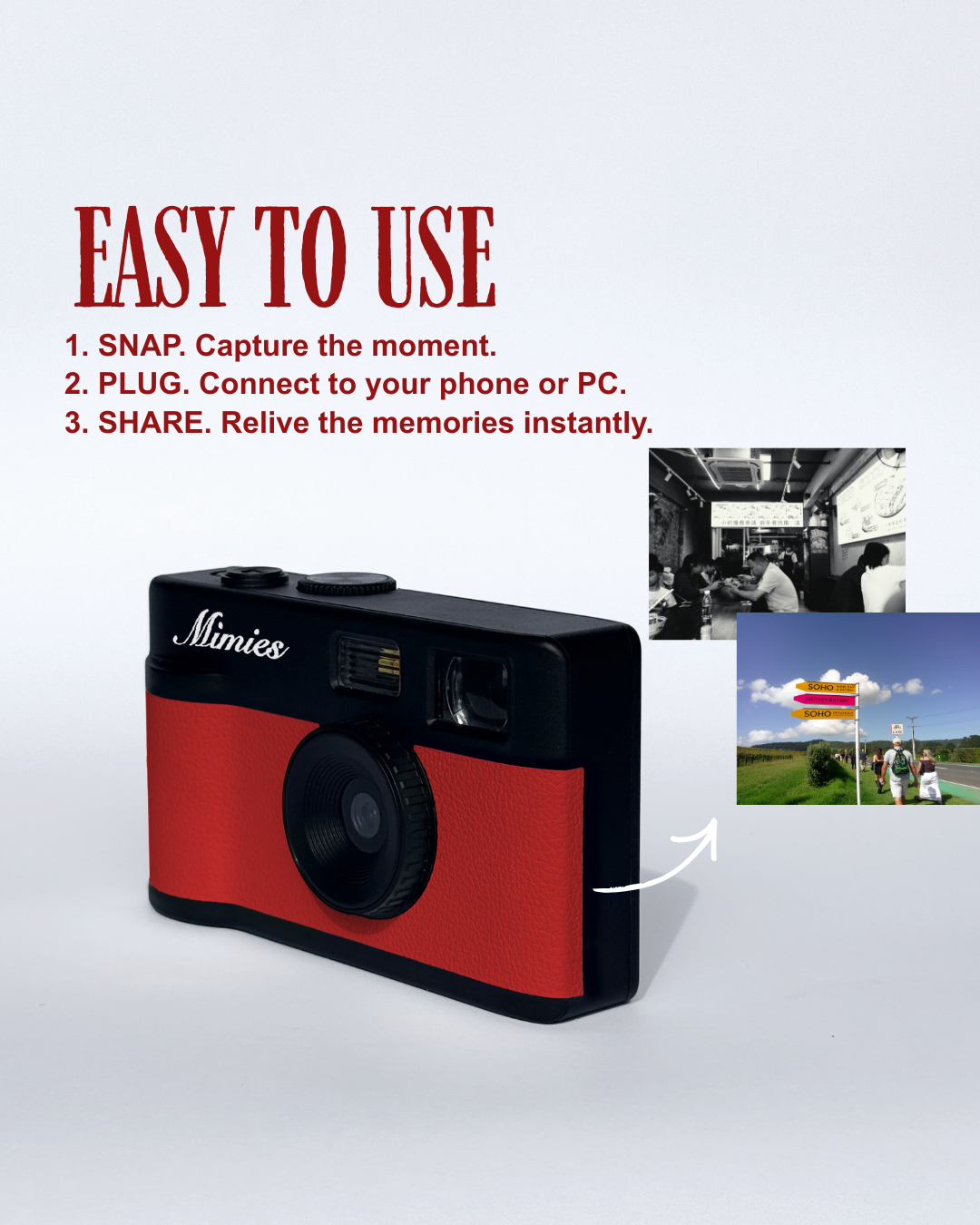 Mimies Digital Film Camera — Red Edition